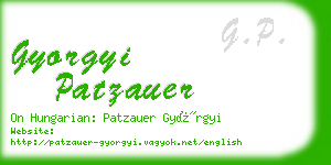 gyorgyi patzauer business card